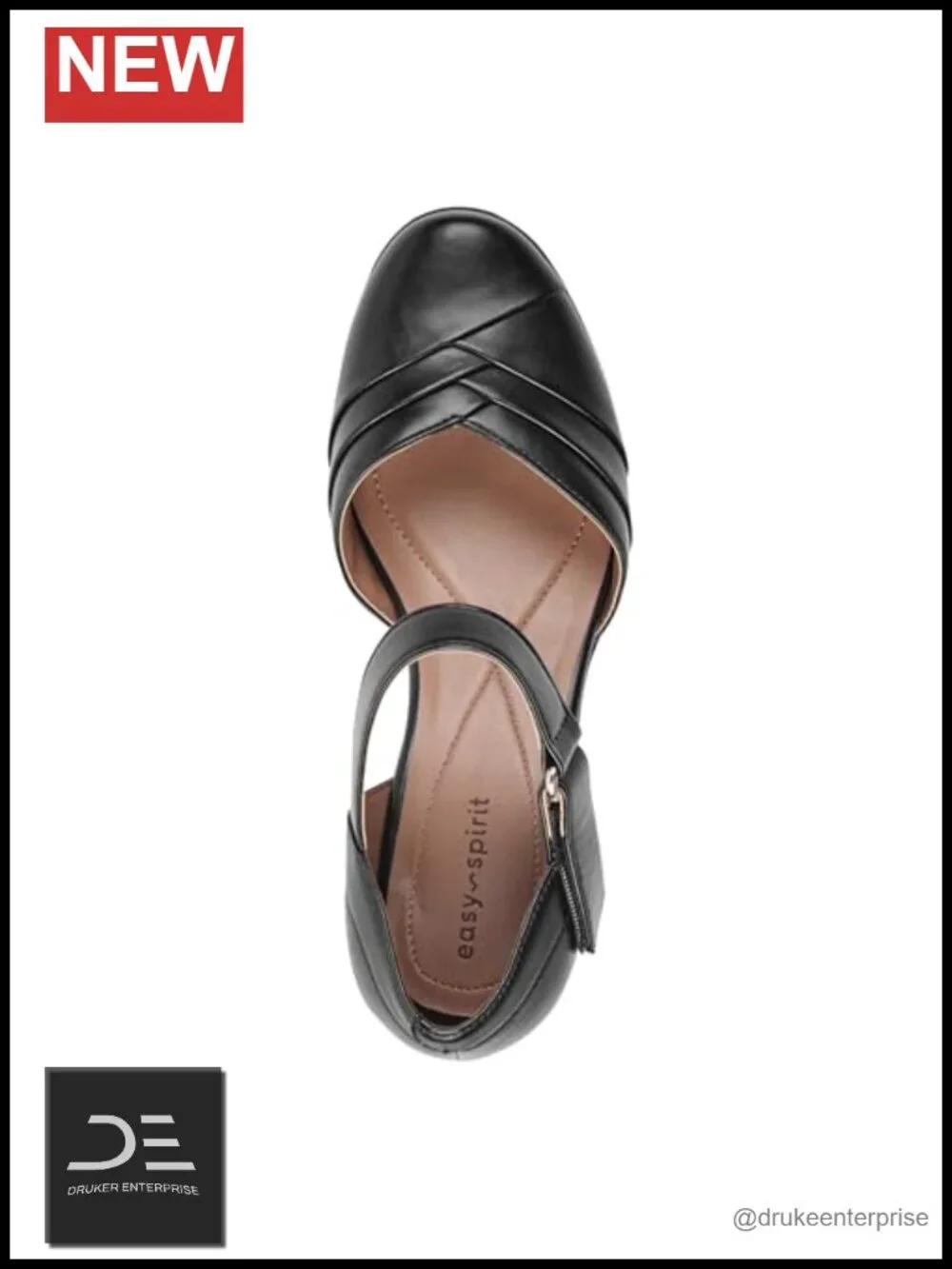 Women's Comfortable Pumps with Adjustable Hook-and-Loop Closure and Cushioned